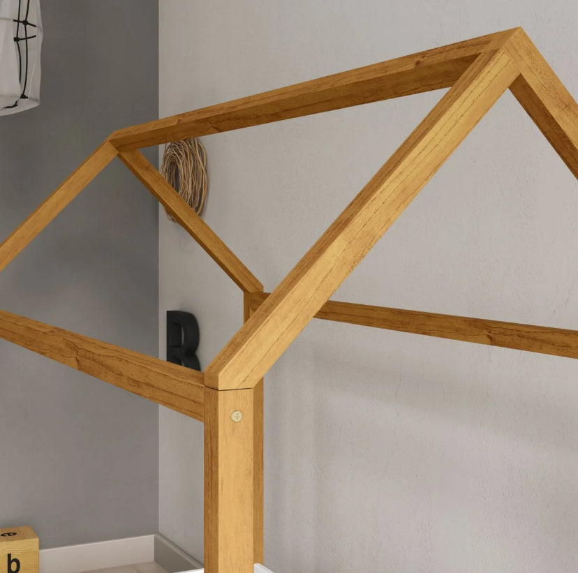 Mini Cama Liv Montessoriana Matic Laqueado Blanco Soft/Freijo