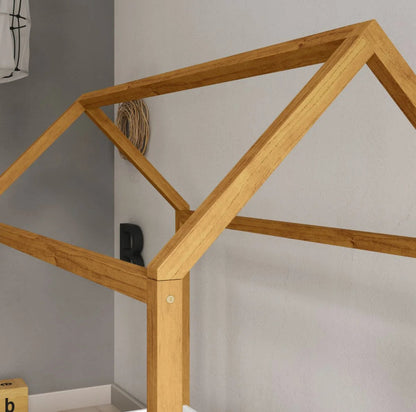 Mini Cama Liv Montessoriana Matic Laqueado Blanco Soft/Freijo