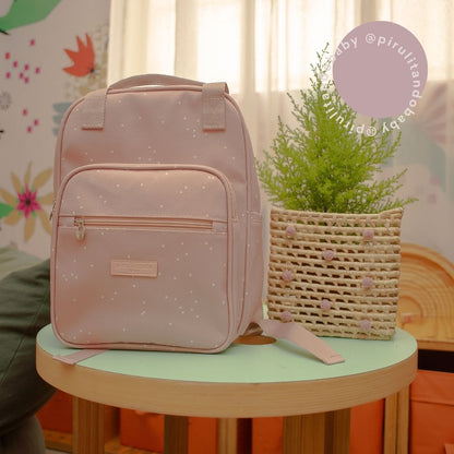 Mochila Maternidad Con Bolsillo Térmico Bolinhas Rose