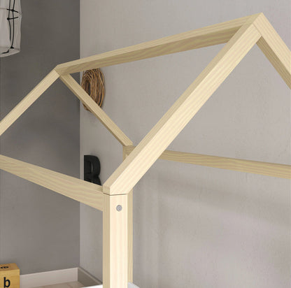 Mini Cama Liv Montessoriana Matic Laqueado Blanco Soft/Natural