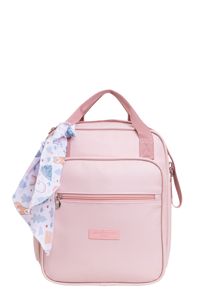Kit Arco Iris Rosa Bolso Grande + Bolso Mediano + Mochila
