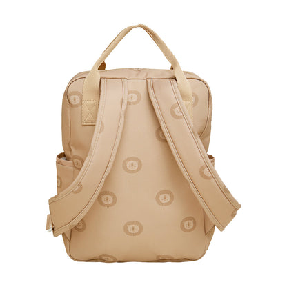 Mochila Maternidad Mediana Con Bolsillo Frontal Térmico Leao Caramelo