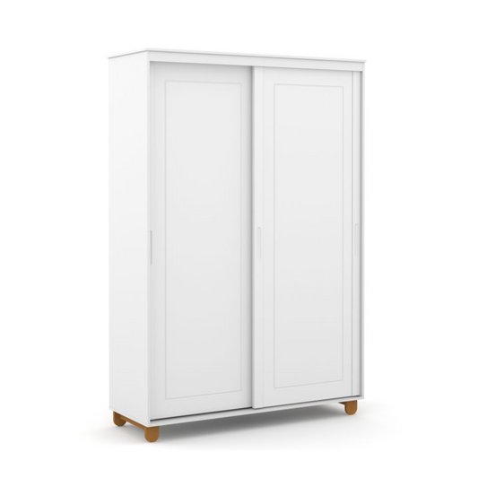 Ropero 2 Pts De Correr Matic Zupy Laq. Blanco Soft/Eco Wood