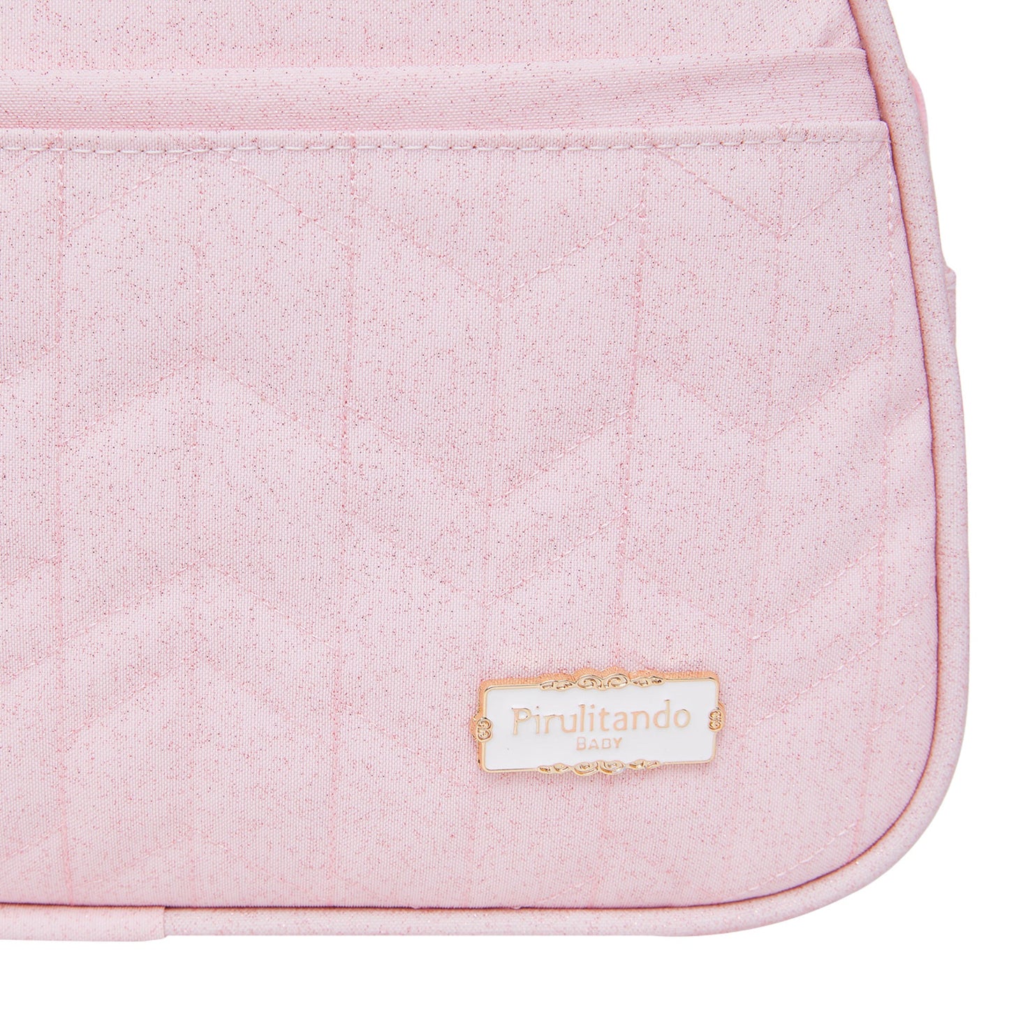 Bolso Maternidad Mediano Glitter Rosa
