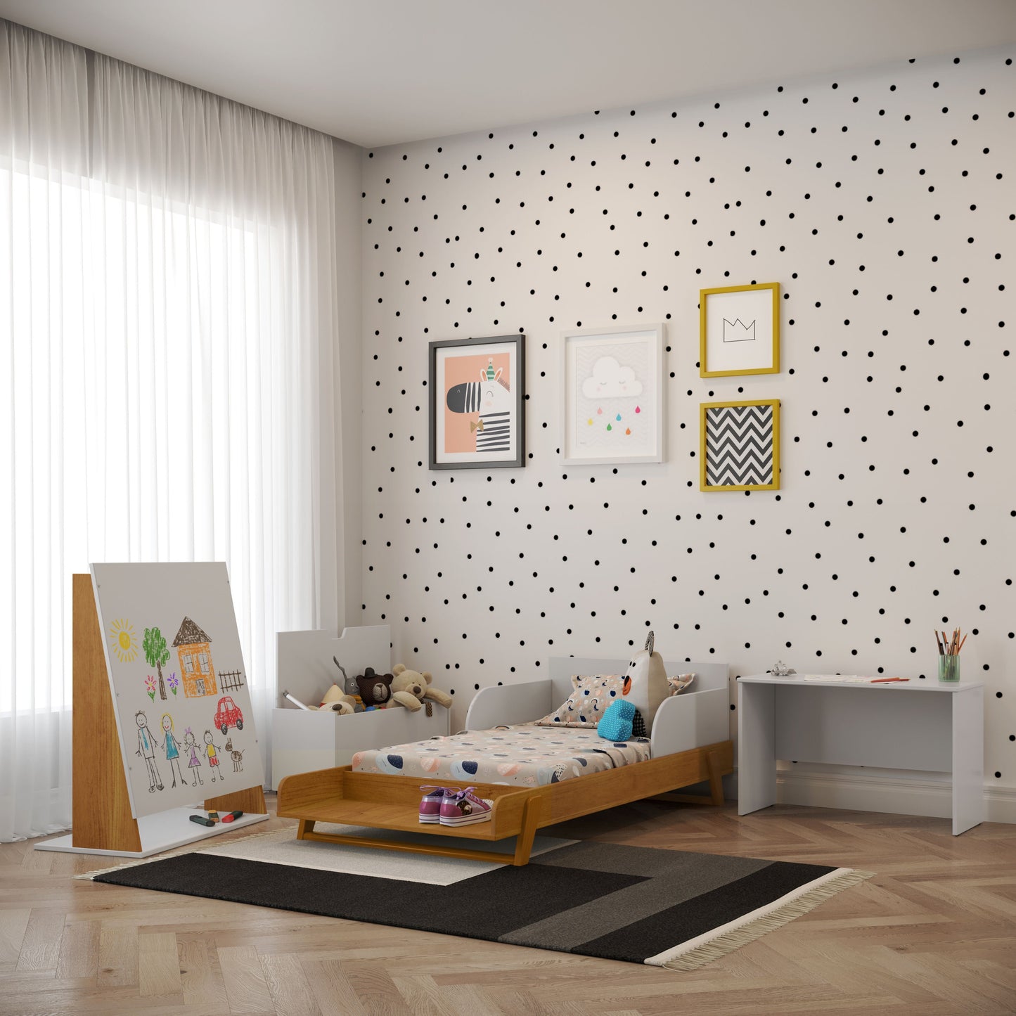 Cuna Matic Maxx Laqueado Blanco Soft/Freijo/Eco Wood