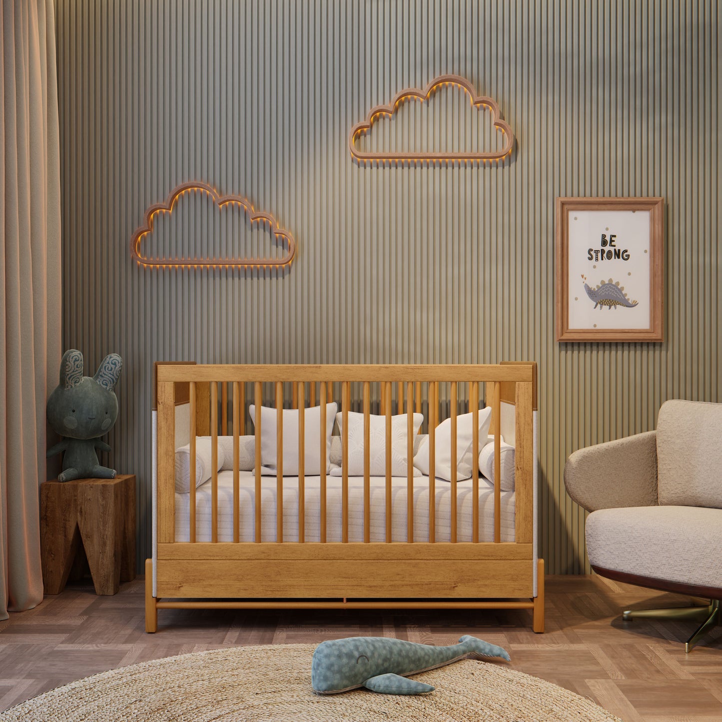 Cuna Matic Tess Laqueado Freijo/Eco Wood