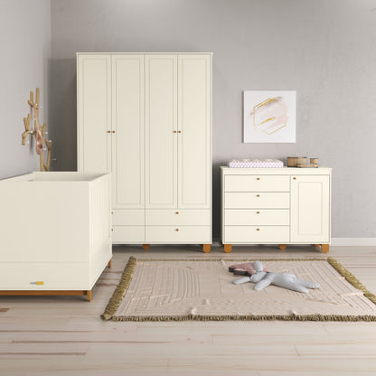 Cómoda Matic Zupy Laq. Off White/Eco Wood