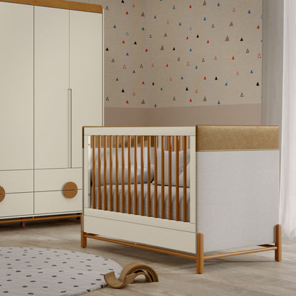 Cuna Matic Tess Laqueado Off White/Eco Wood