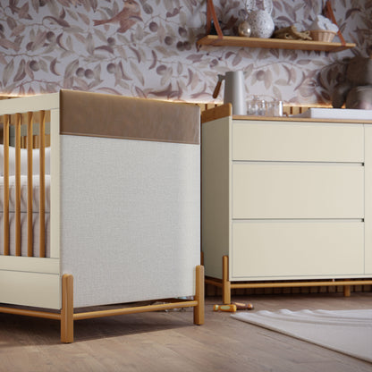 Cuna Matic Tess Laqueado Off White/Eco Wood