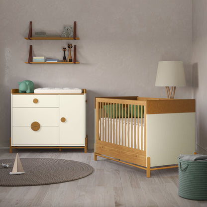 Cuna Matic Tess Laqueado Freijo/Eco Wood