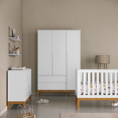 Kit 2 Estantes Colgantes Gold Laqueado Blanco Soft