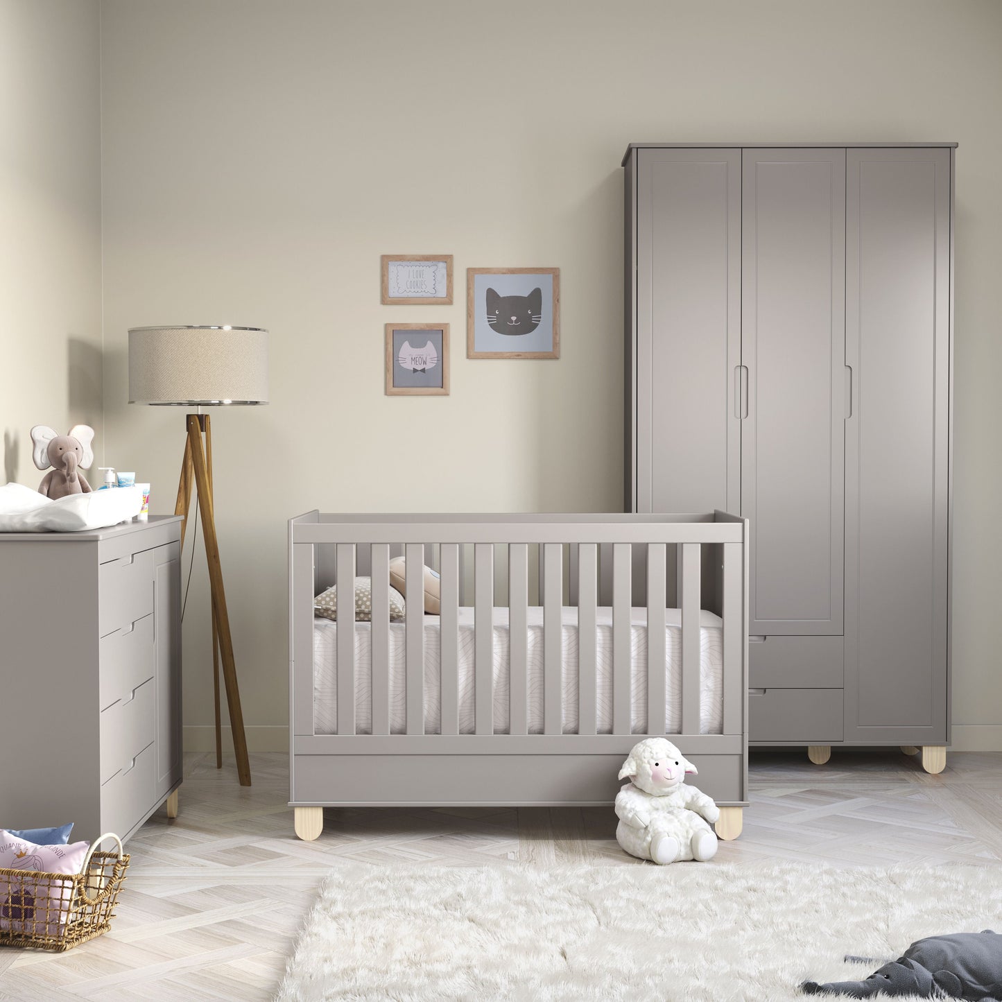 Cómoda Matic Zupy Clean Laq. Gris/Natural