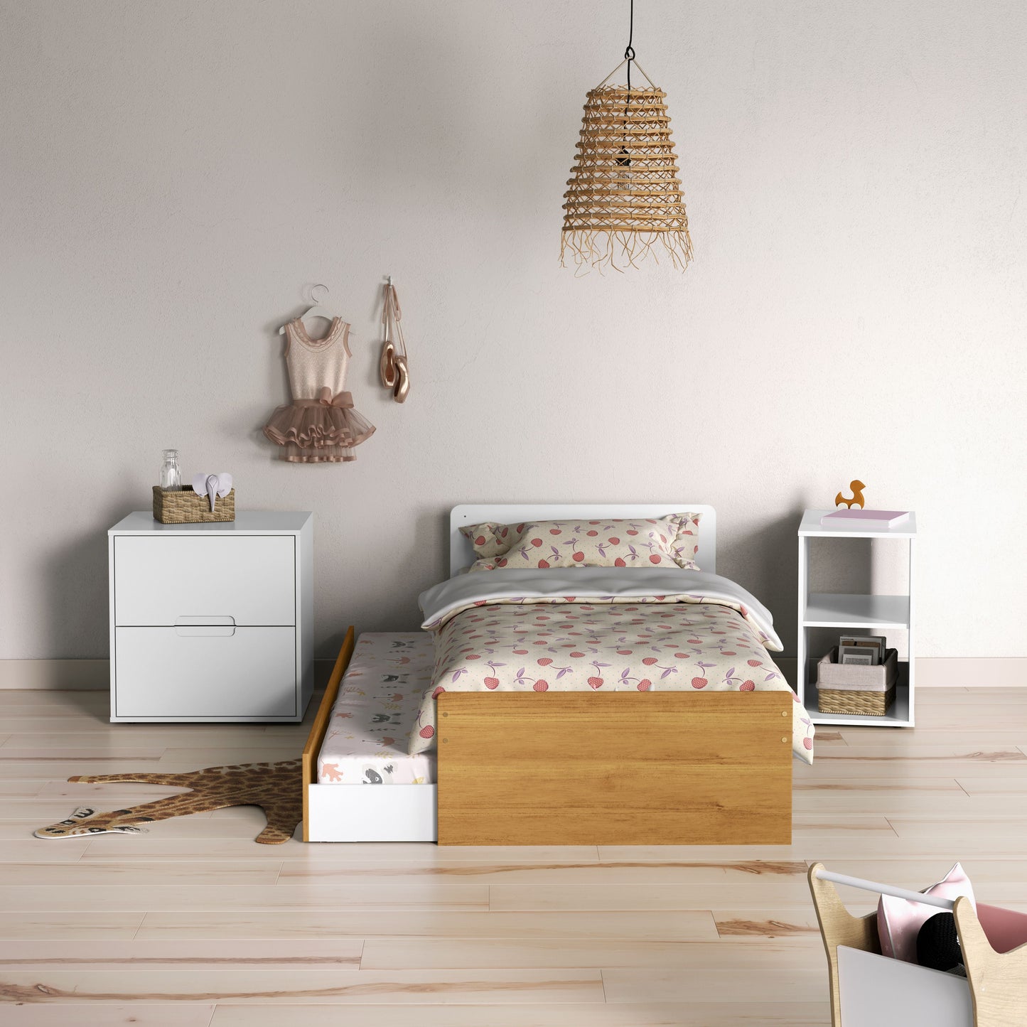 Cuna Matic Formare Laqueado Blanco Soft/Freijo