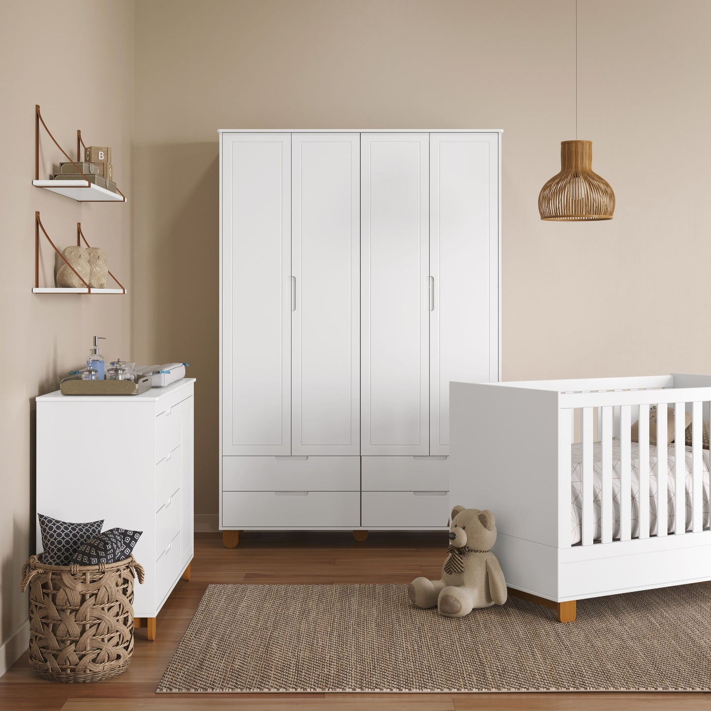 Cómoda Matic Zupy Clean Laq. Blanco Soft/Eco Wood