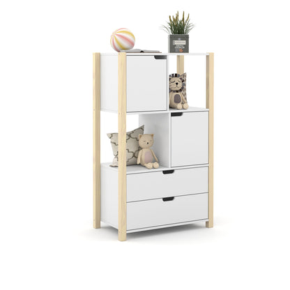 Armario Organizador Matic Kids Liv Laq. Blanco Soft/Natural
