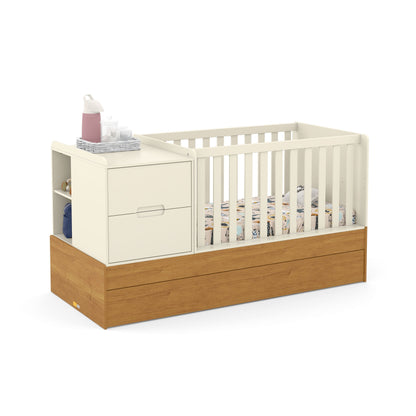 Cuna Matic Formare Laqueado Off White/Freijo