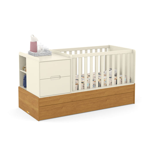 Cuna Matic Formare Laqueado Off White/Freijo