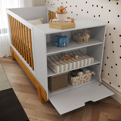 Cuna Matic Maxx Laqueado Blanco Soft/Freijo/Eco Wood