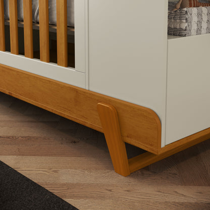 Cuna Matic Maxx Laqueado Off White/Freijo/Eco Wood