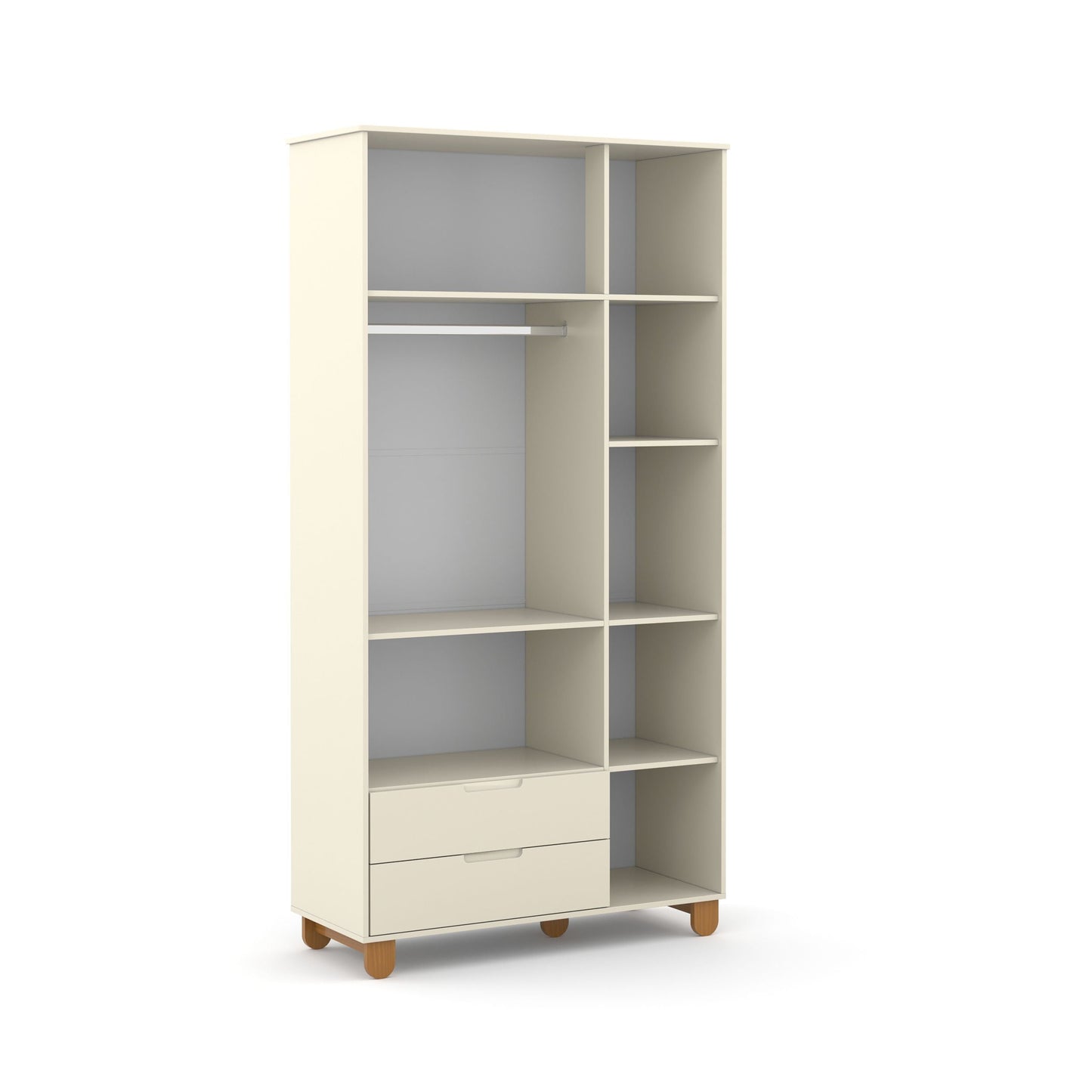 Ropero 3 Pts Matic Zupy Clean Laq. Off White/Eco Wood