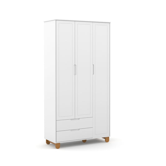 Ropero 3 Pts Matic Zupy Clean Laq. Blanco Soft/Eco Wood