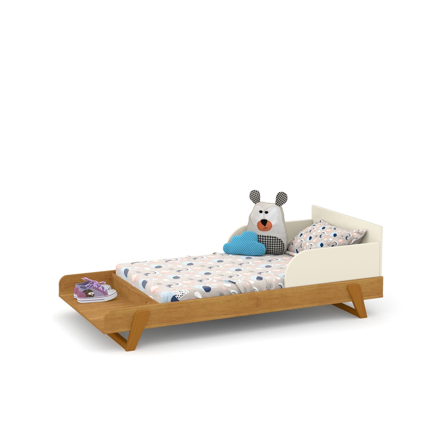 Cuna Matic Maxx Laqueado Off White/Freijo/Eco Wood