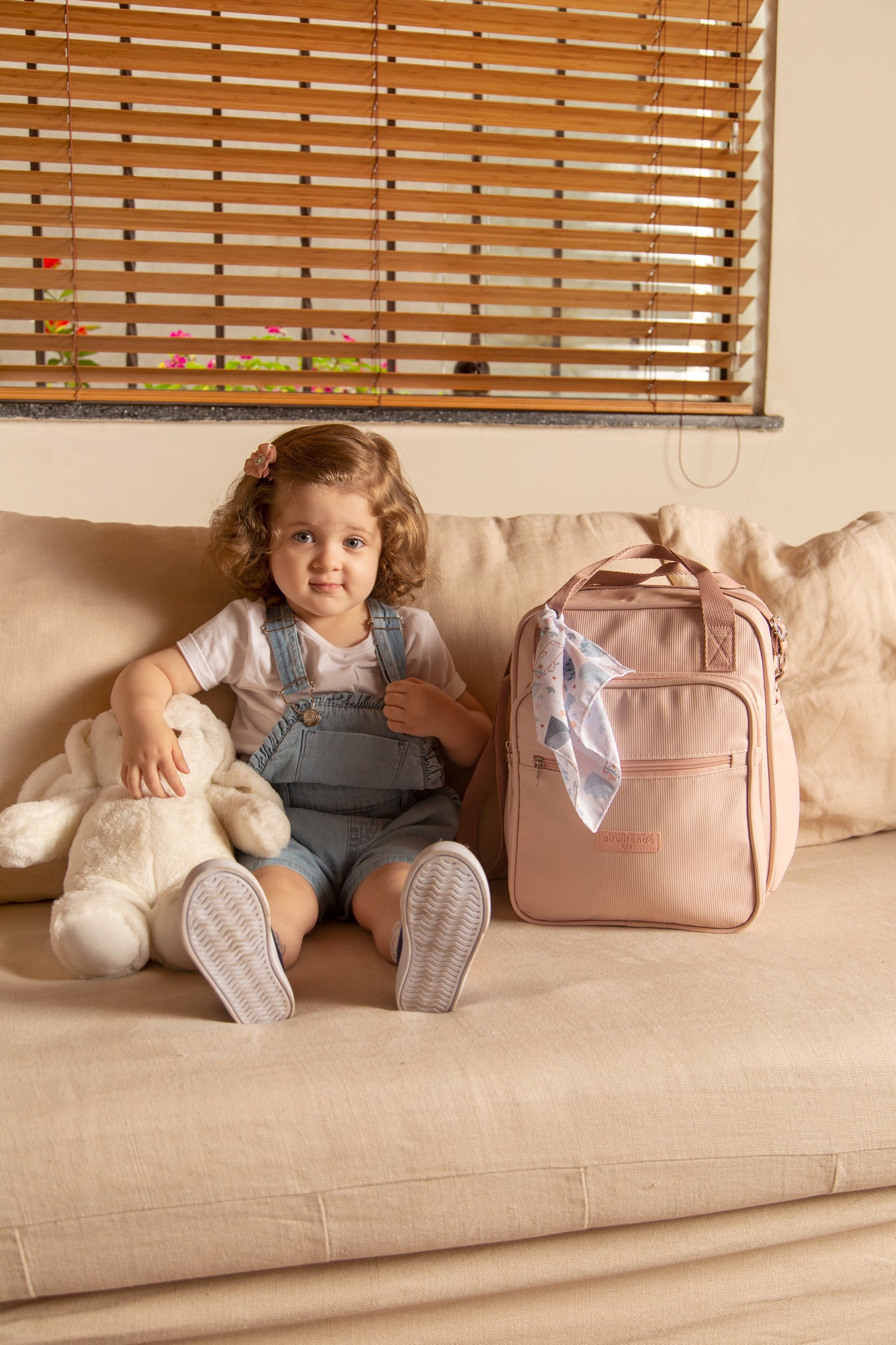 Kit Arco Iris Rosa Bolso Grande + Bolso Mediano + Mochila