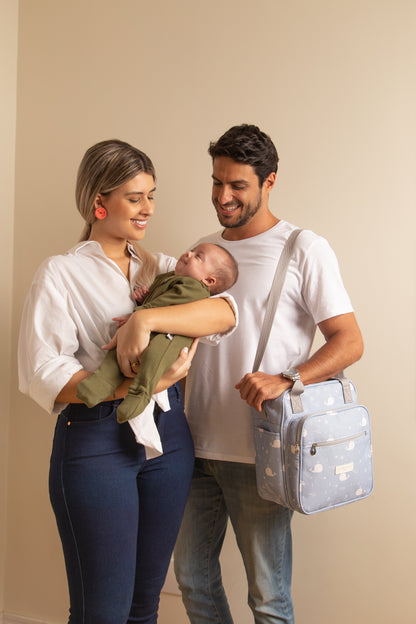 Bolso Maternidad Mediano Fundo Do Mar Azul