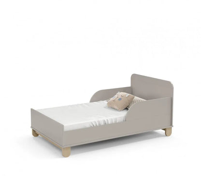 Cuna Matic Zupy New Laqueado Gris/Natural