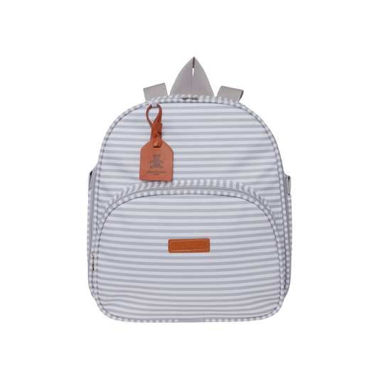 Mochila Maternidad Mediana Con Bolsillo Térmico Crescer Gris