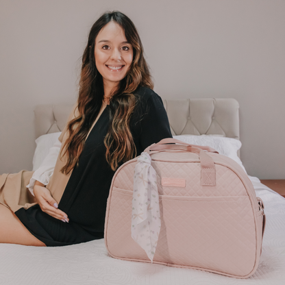 Bolso Maternidad Grande Jardim Encantado Rosa
