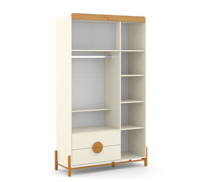 Ropero 3 Pts Matic Tess Laq. Off White/Freijo/Eco Wood